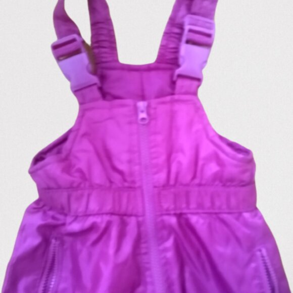 GIRLS PINK SNOWSUIT/SNOW BIB ADJUSTABLE STRAPS SIZE 104 (US 4T) - Picture 4 of 16
